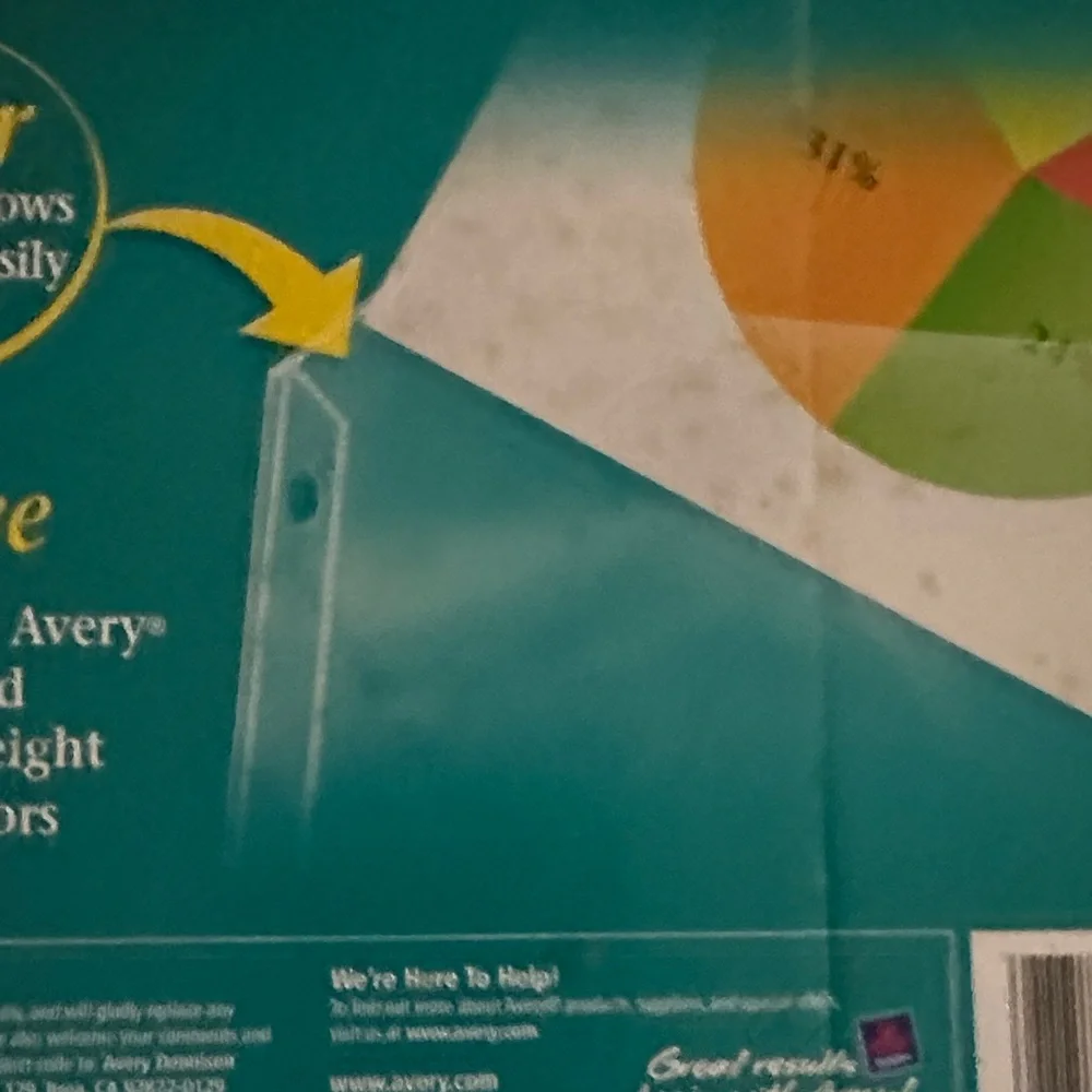 NWT Avery Diamond Clear Presentation Sheet Protectors